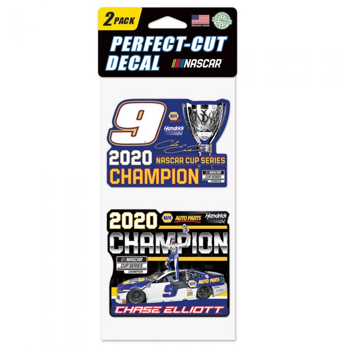 2020 Chase Elliott NAPA "NASCAR Cup Champion" perfect cut 2 pack decals