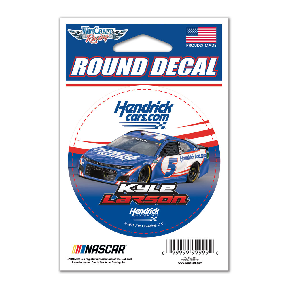 2021 Kyle Larson HendrickCars.com 3 inch round decal