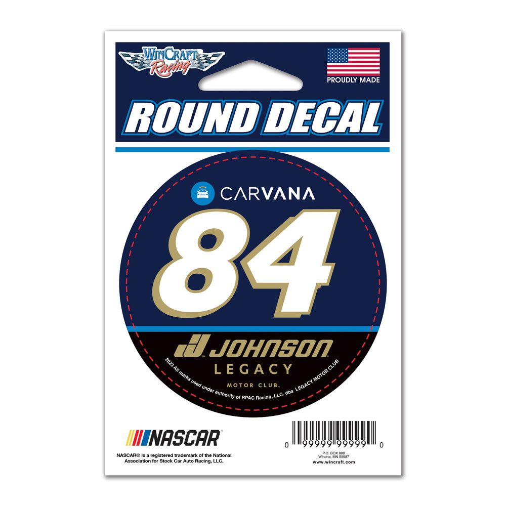 2023 Jimmie Johnson Carvana 3" round decal