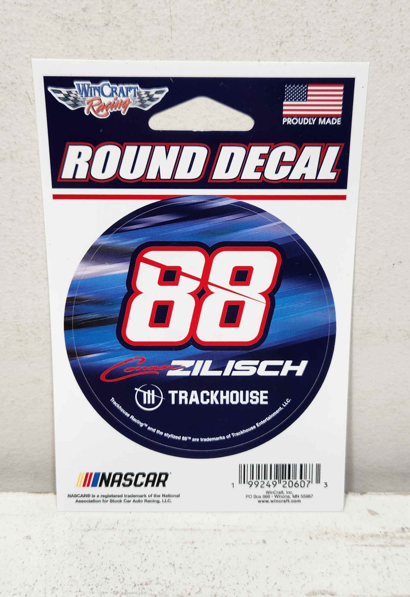 2026 Connor Zilisch Trackhouse 3" Round Decal