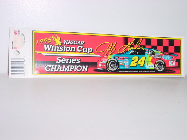 1995 Jeff Gordon Winston Cup Champion Bumper Sticker