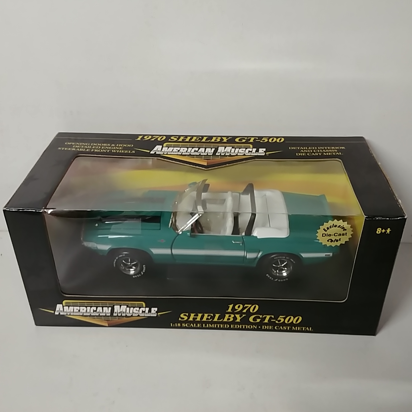 1970 Ford 1/18th Shelby GT 500 Convertible Gulfstream Aqua