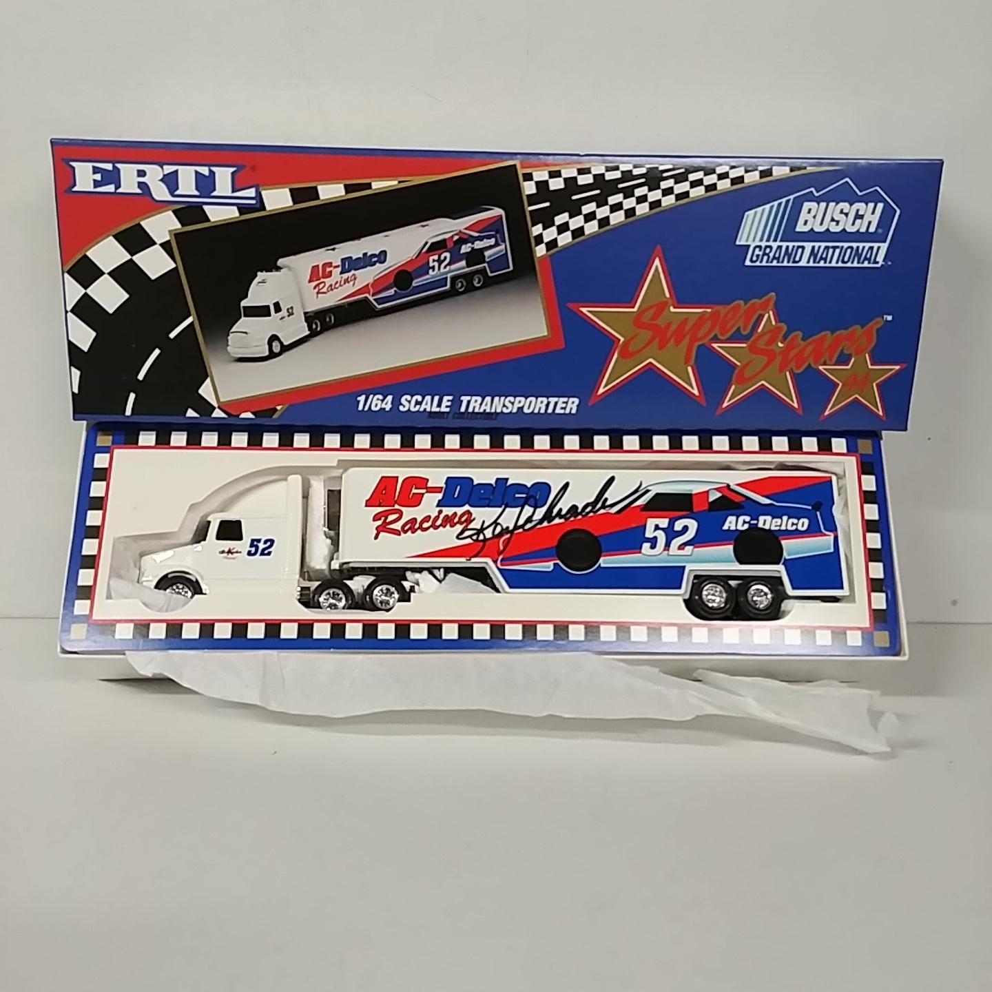 1990 Ken Schrader 1/64th AC Delco "Autographed" hauler