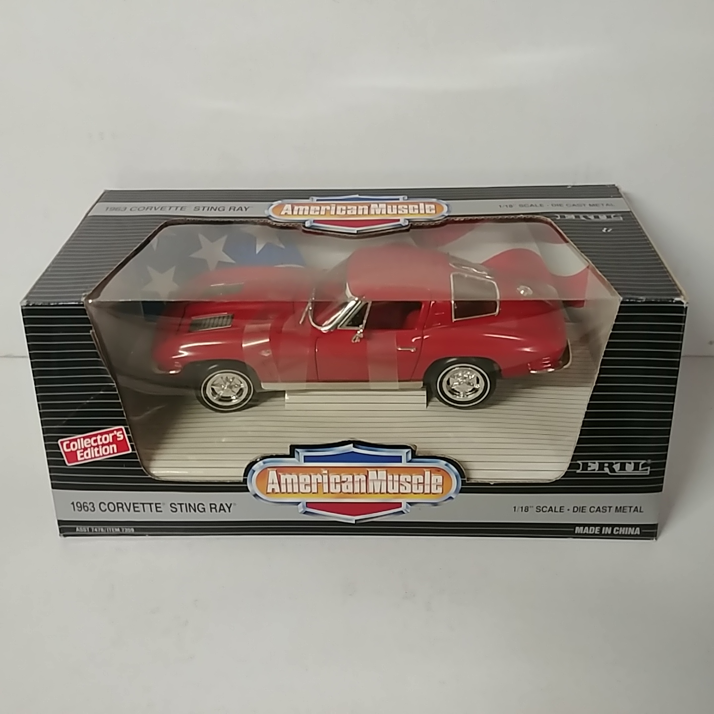 1963 Chevrolet 1/18th Corvette Sting Ray Red