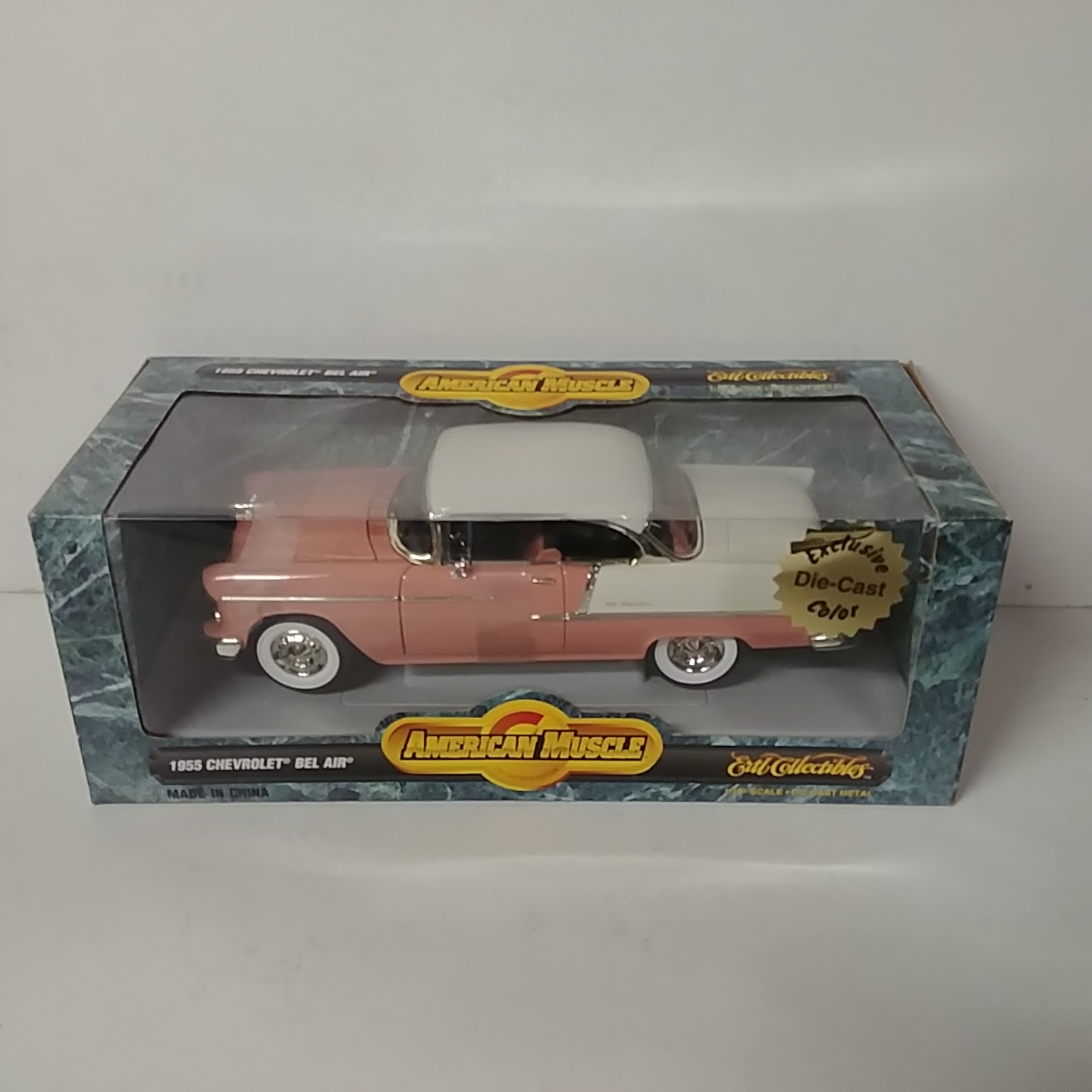 1955 Chevrolet 1/18th Bel Air Pink and White