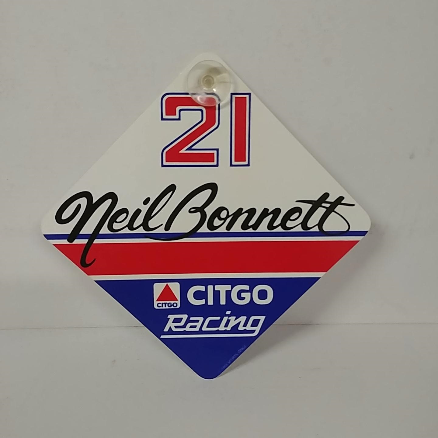 1989 Neil Bonnett Citgo "Fan on Board" window hanger