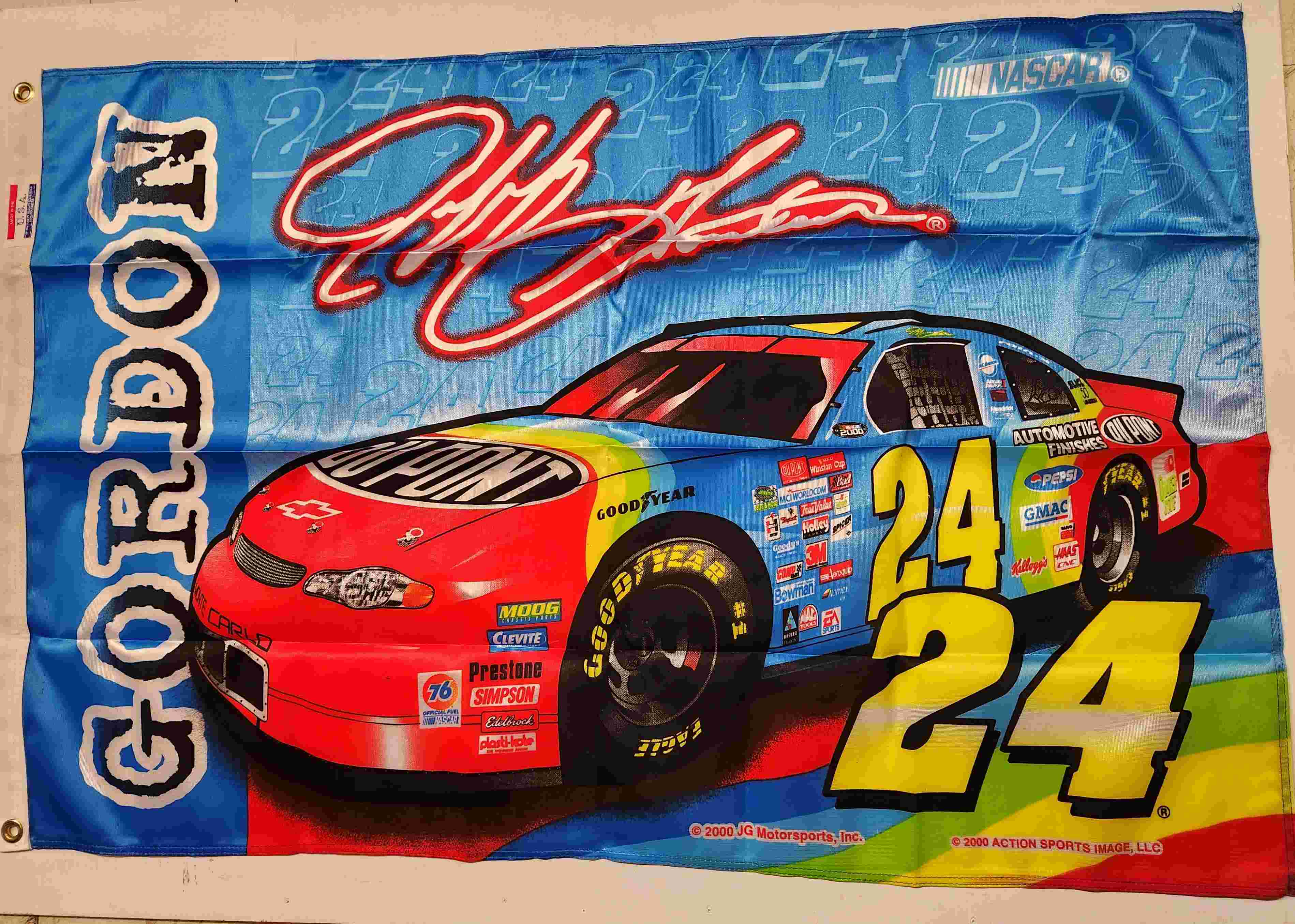 2000 Jeff Gordon Dupont fan flag