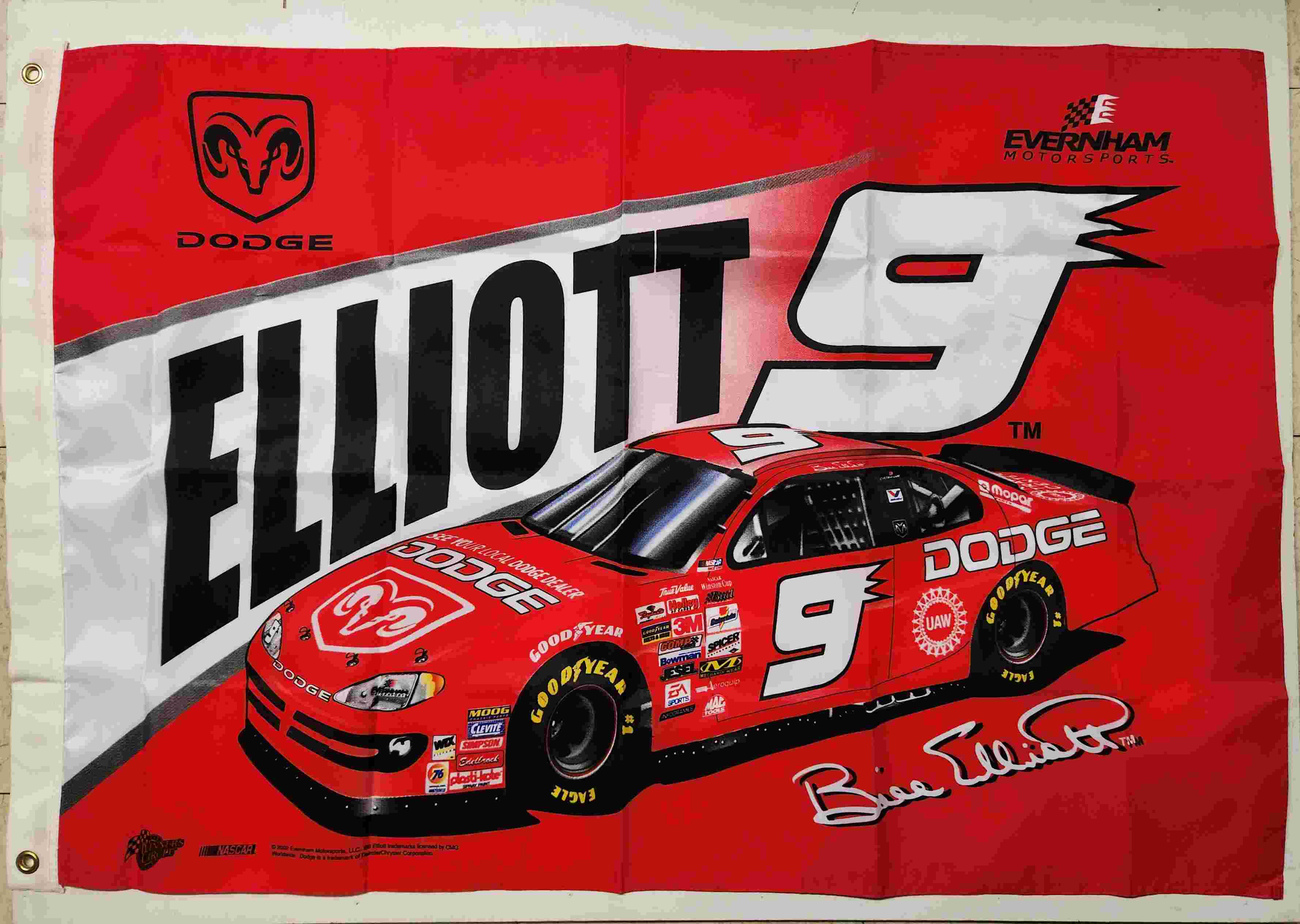 2002 Bill Elliott Dodge Fan Flag 