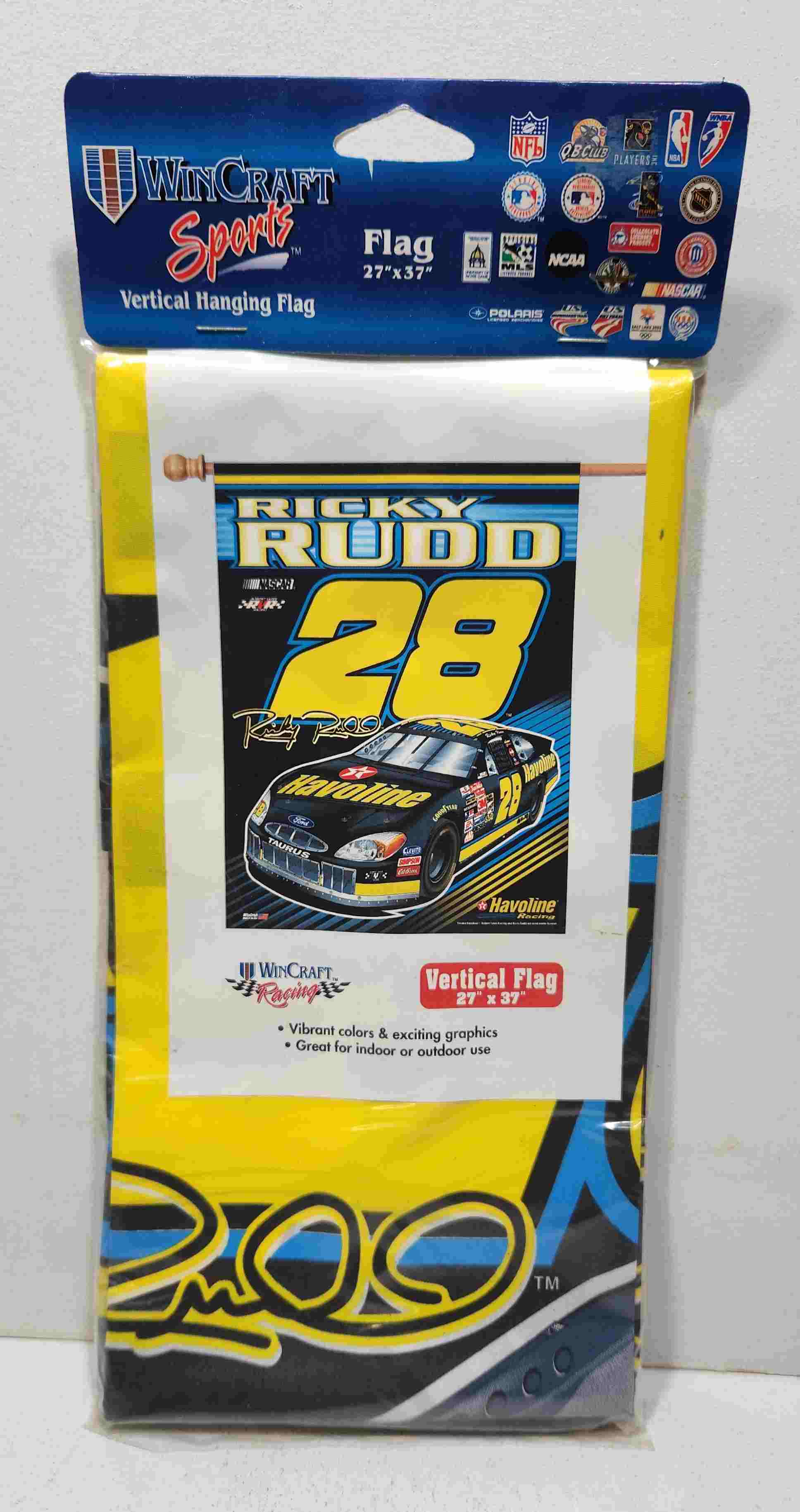 2002 Ricky Rudd 27" x 37" Havoline vertical flag