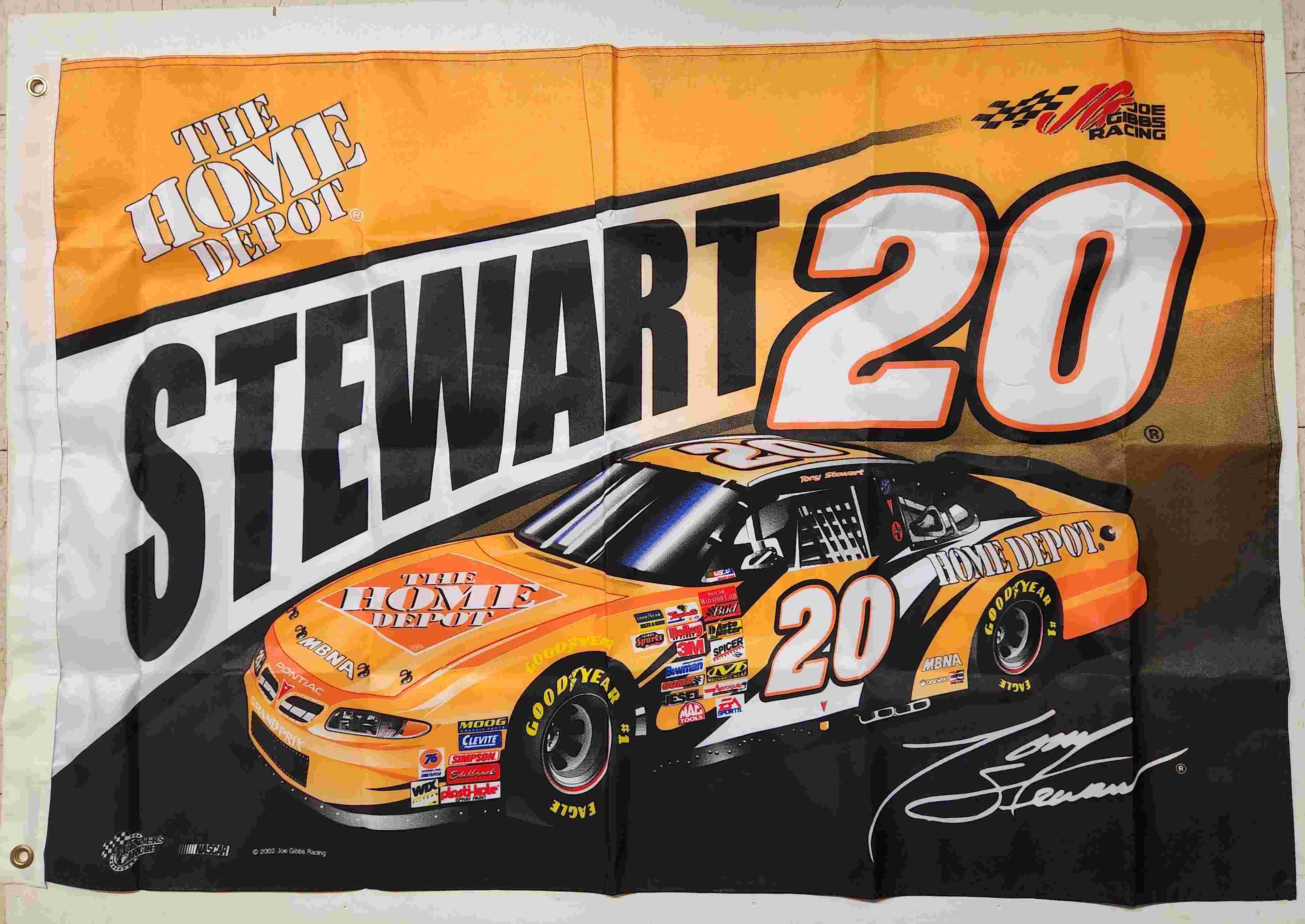 2002 Tony Stewart Home Depot fan flag