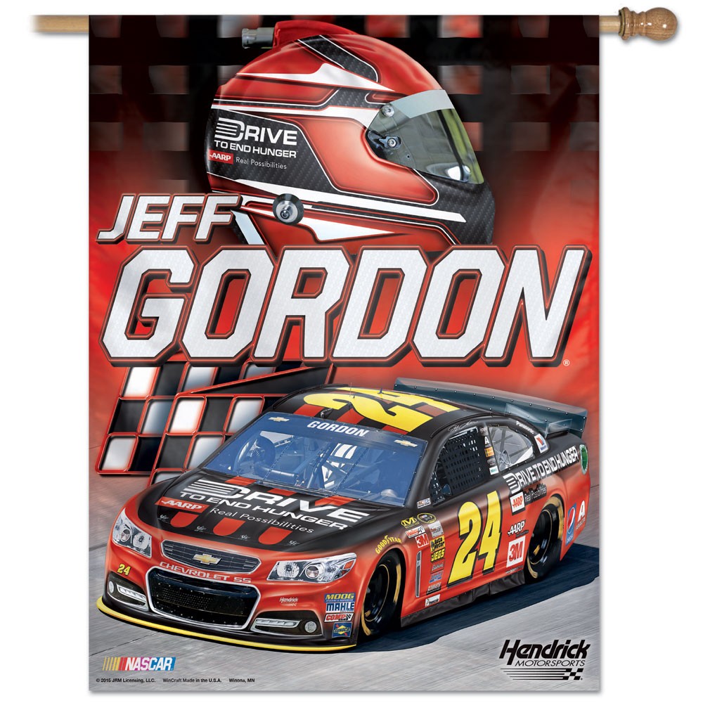 2015 Jeff Gordon AARP/DTEH "Vertical 1 sided" pole flag