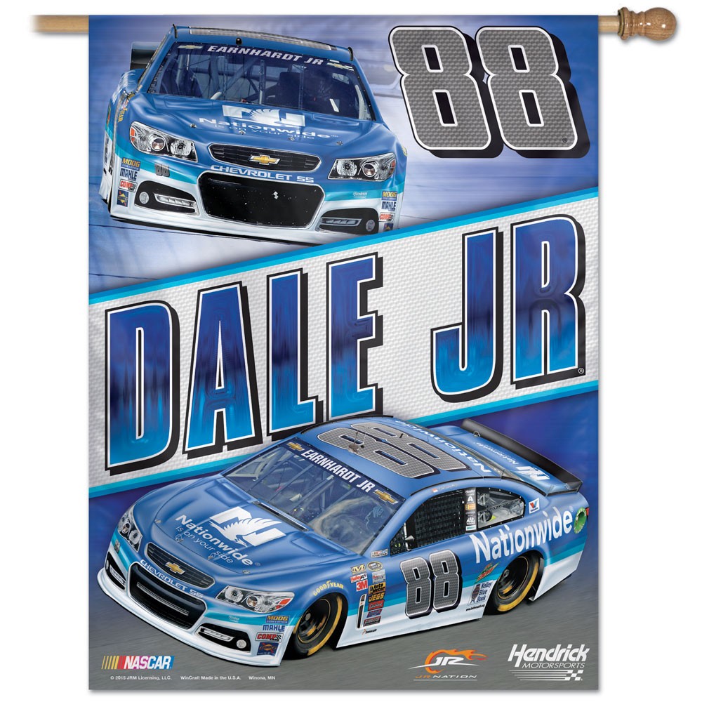 2015 Dale Earnhardt Jr Nationwide Insurance "Vertical 1 sided" pole flag