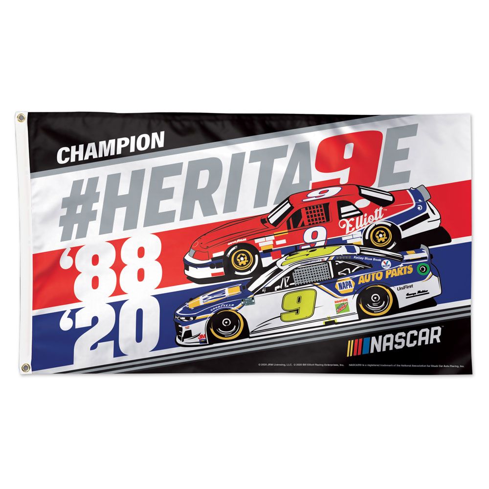 2020 Chase and Bill Elliott Heritage Champions 3X5 fan flag