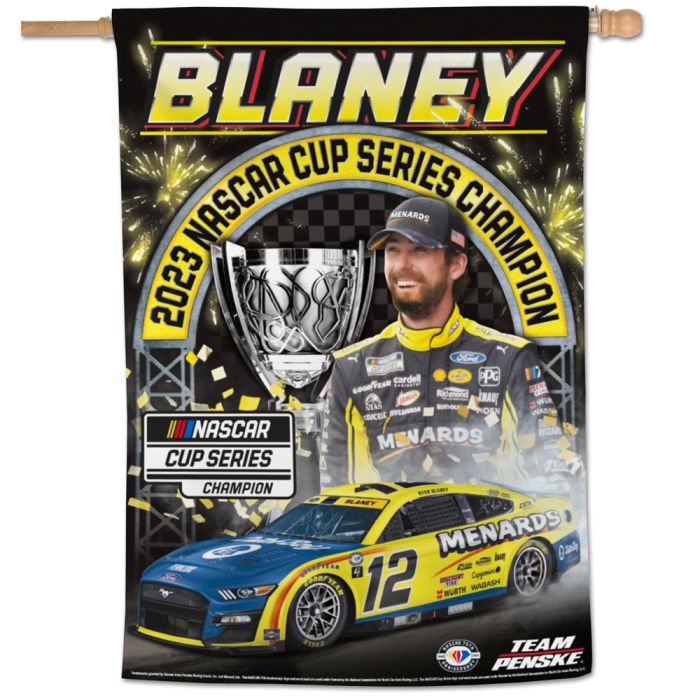 2023 Ryan Blaney Menards "Nascar Series Champion" pole flag