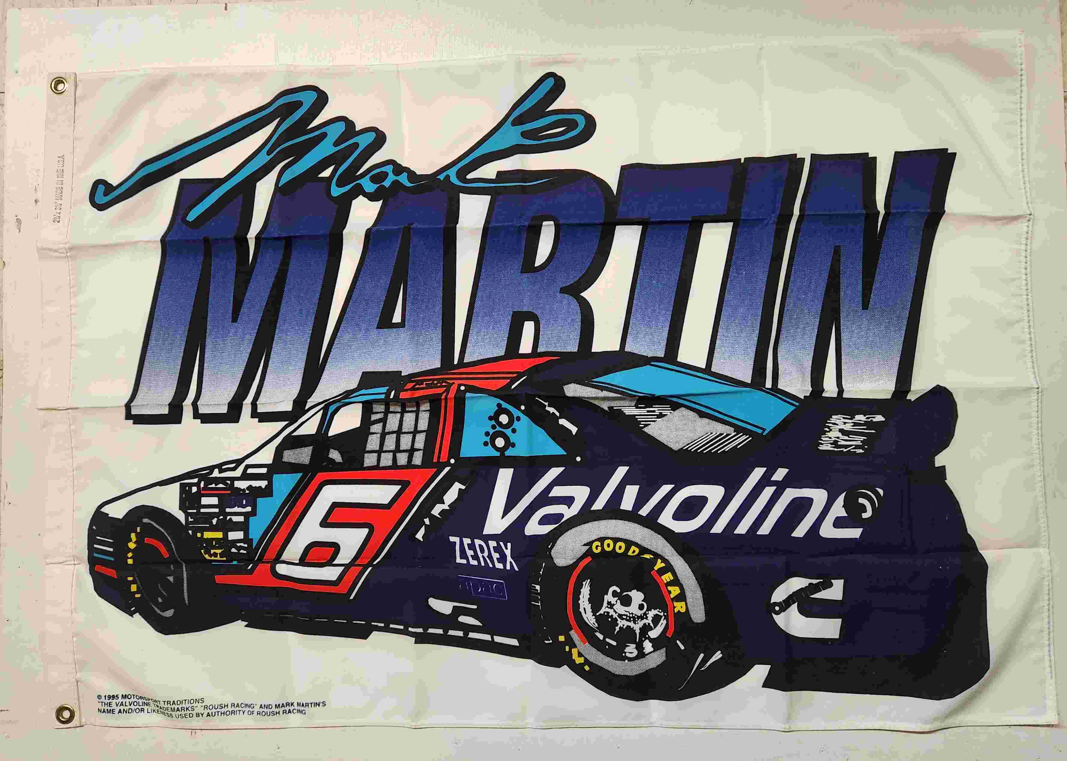 1995 Mark Martin Valvoline fan flag