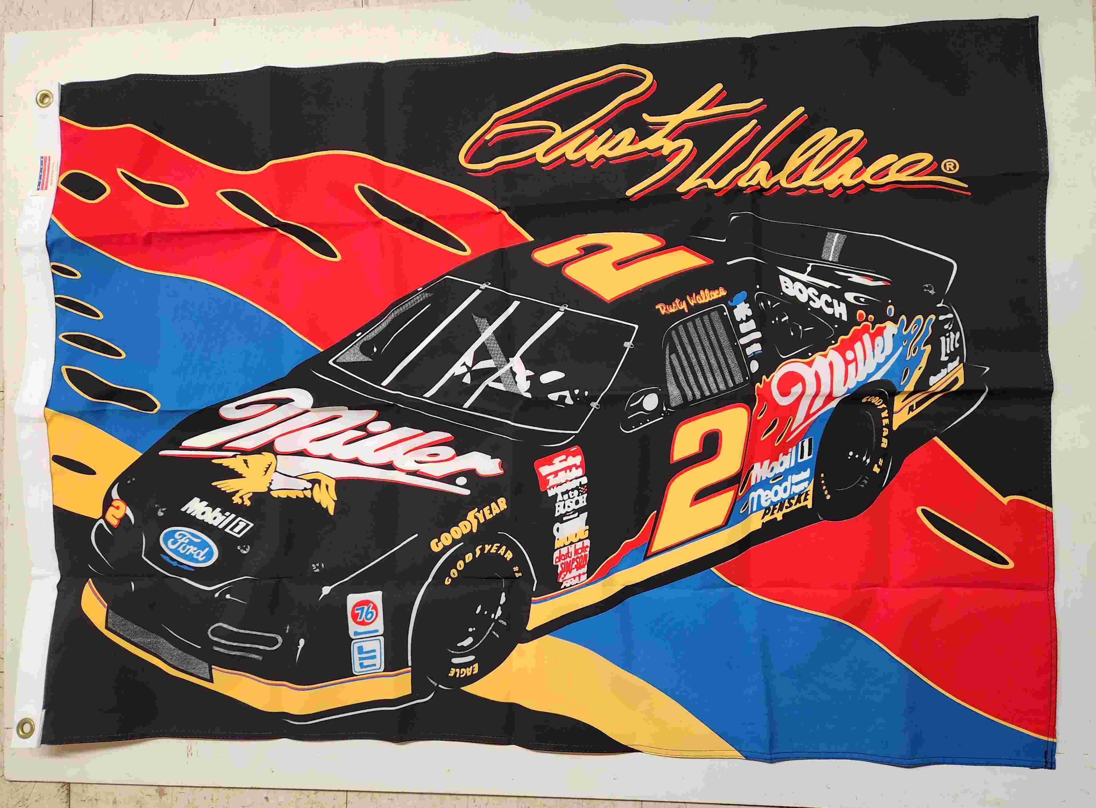 1996 Rusty Wallace Miller "Splash" fan flag