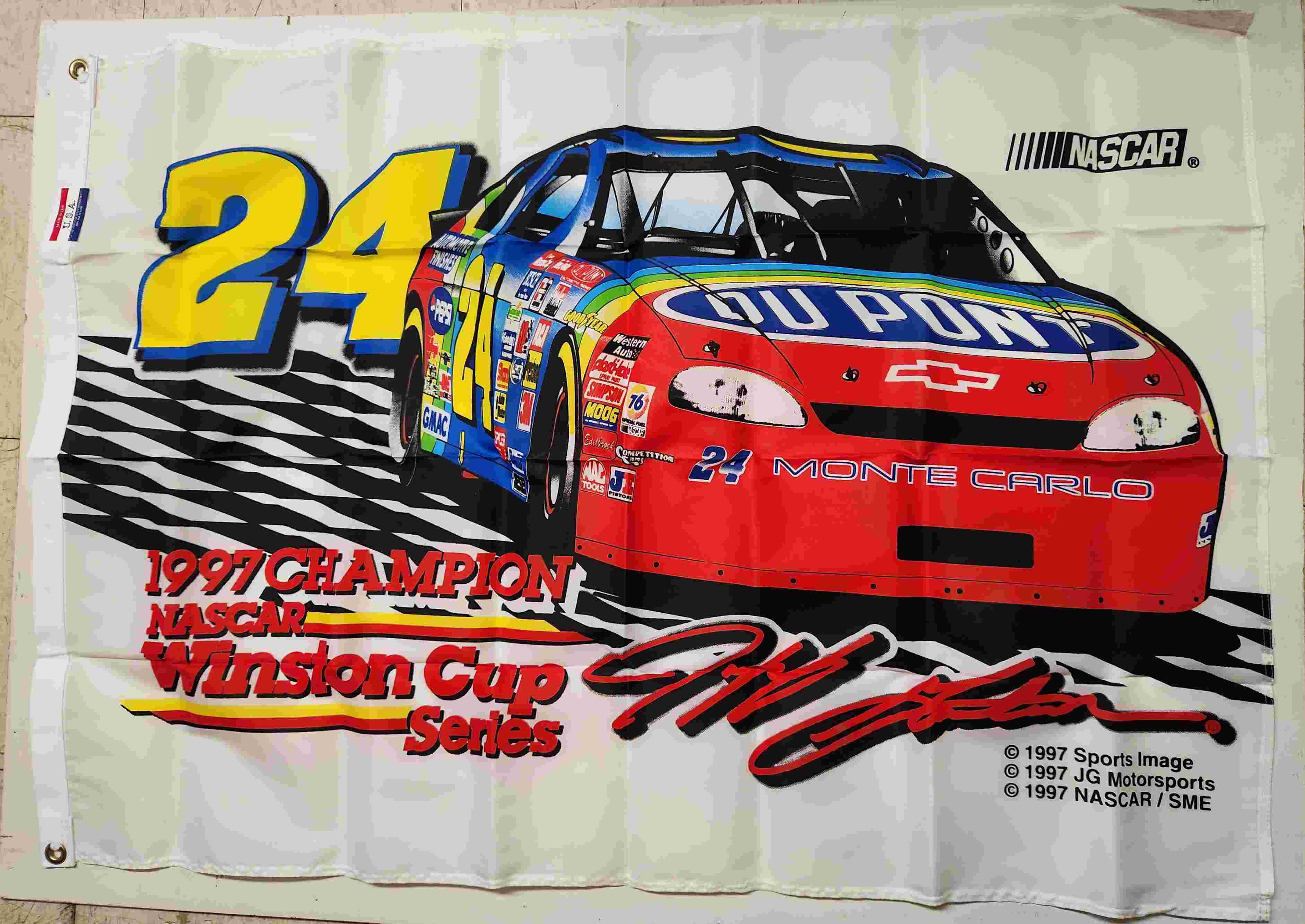 1997 Jeff Gordon Dupont "Winston Cup Champion" fan flag