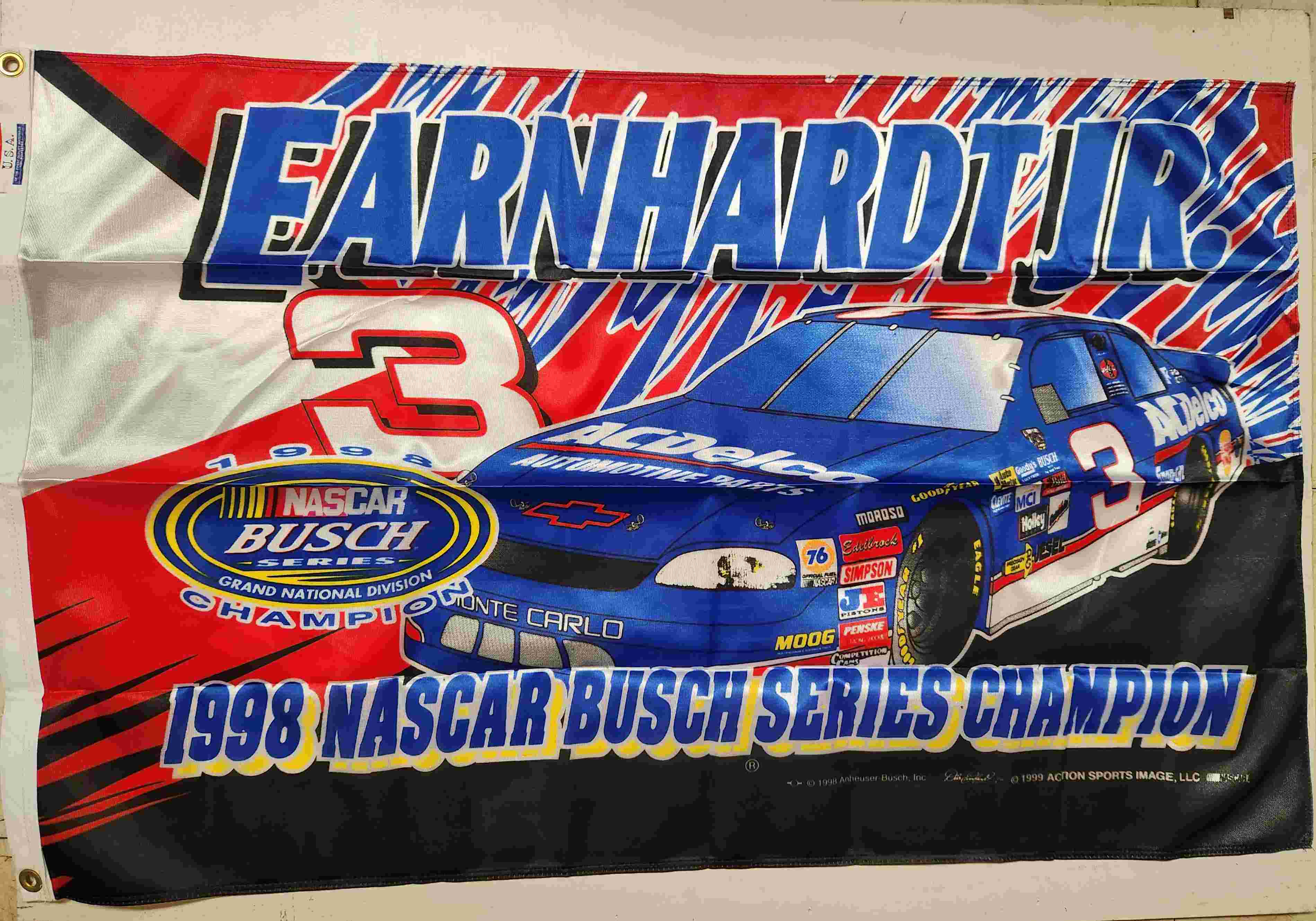 1998 Dale Earnhardt Jr AC Delco "Busch Series Champion" fan flag