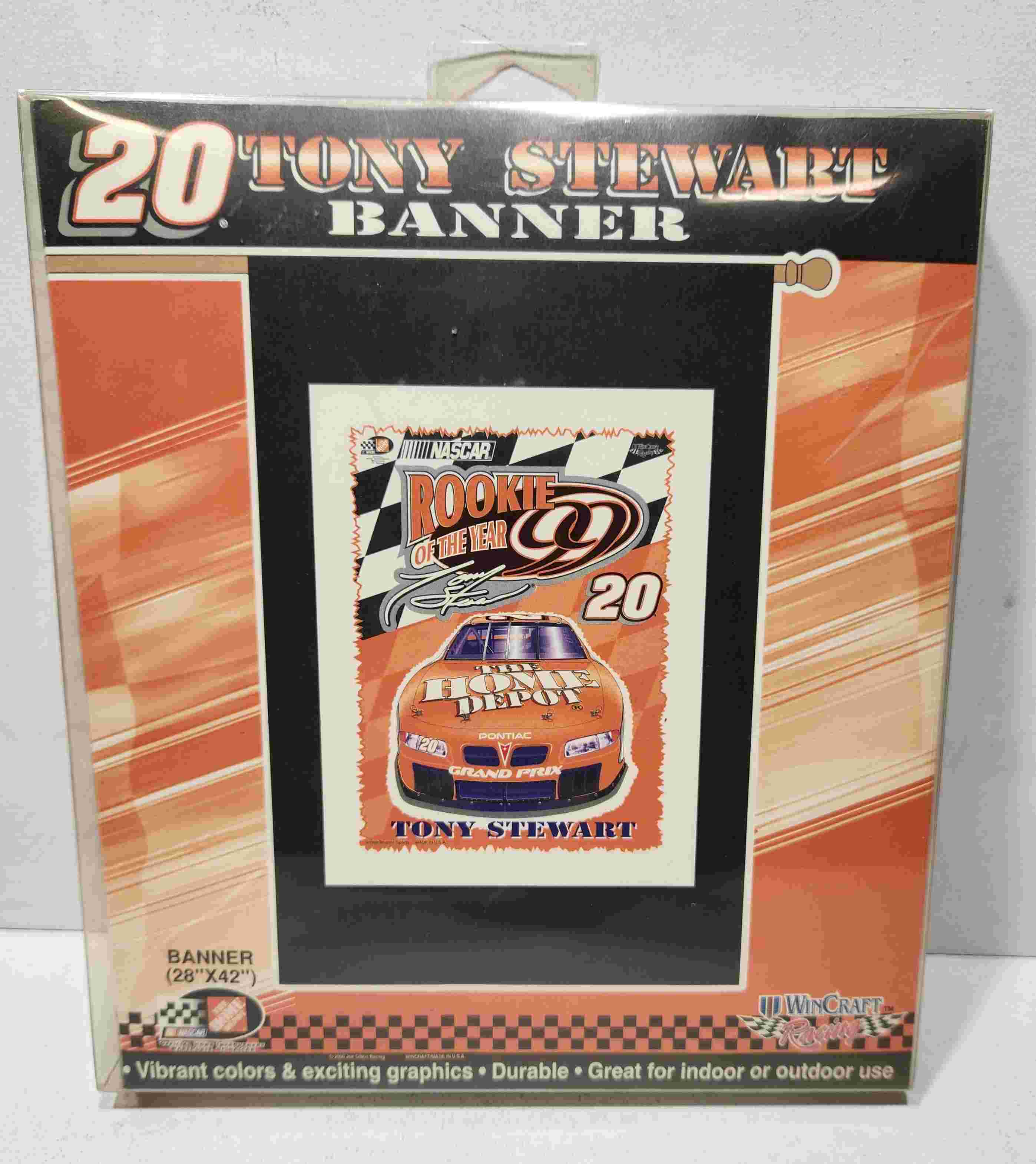 1999 Tony Stewart Home Depot "Rookie of the Year" pole flag