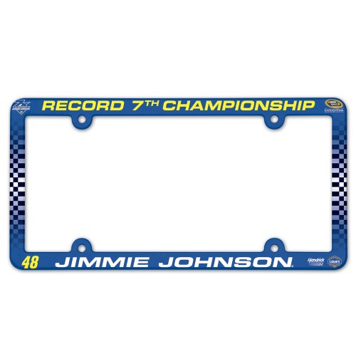 2016 Jimmie Johnson Lowe's 7-Time Champion plastic license plate frame