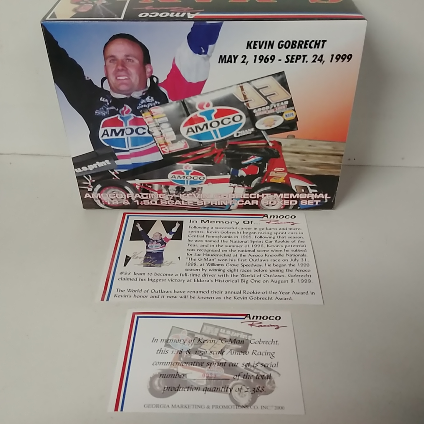 2000 Kevin Gobrecht 1/18th and 1/50th AMOCO sprint car set