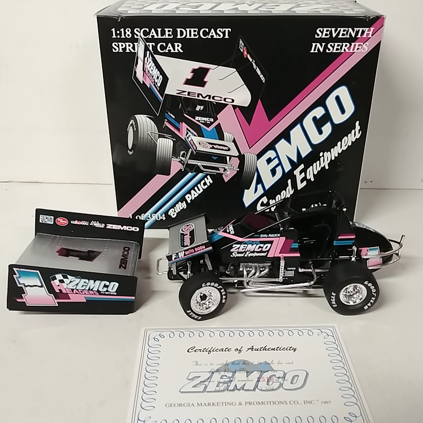 1997 Billy Pauch 1/18th ZEMCO sprint car