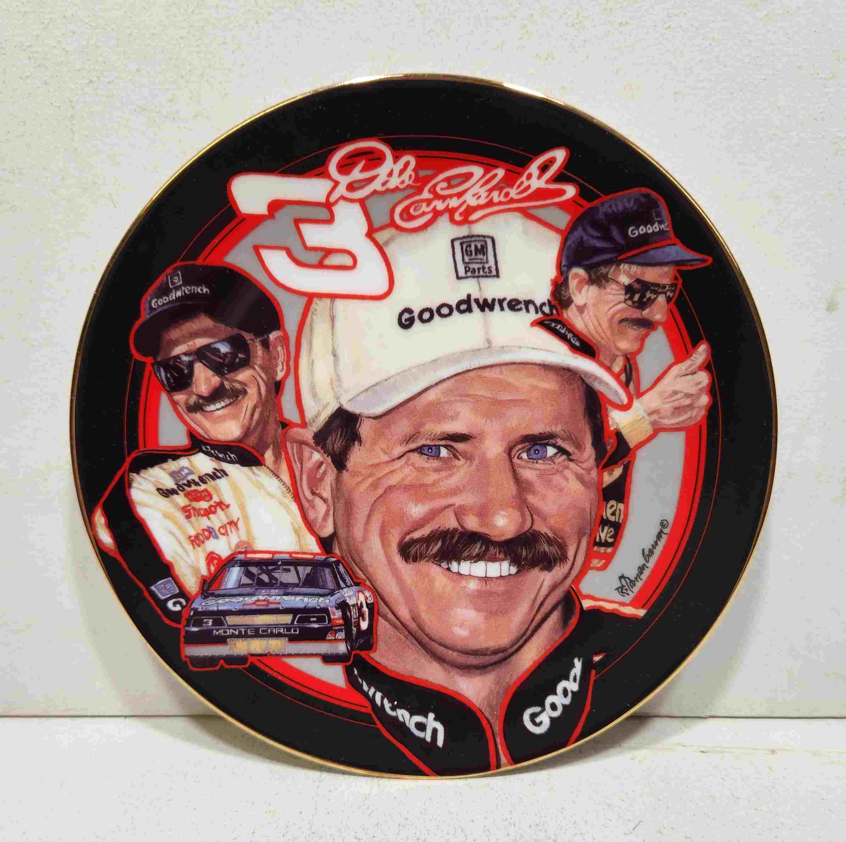 2001 Dale Earnhardt Collector Plate "The Man in Black" by The Hamilton Collection