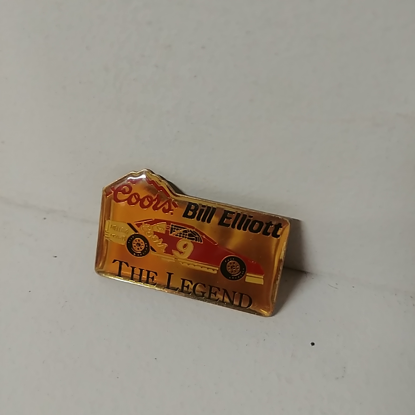 1985 Bill Elliott Coors "The Legend" car facing right hatpin