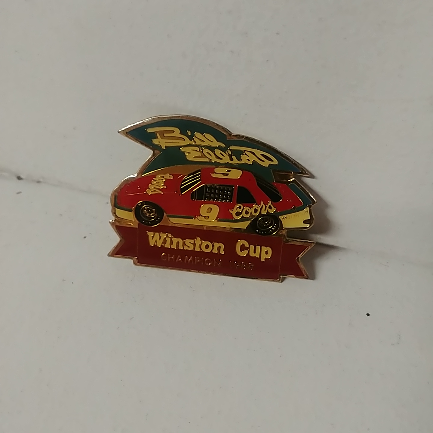 1988 Bill Elliott Coors "Winston Cup Champion" large hatpin