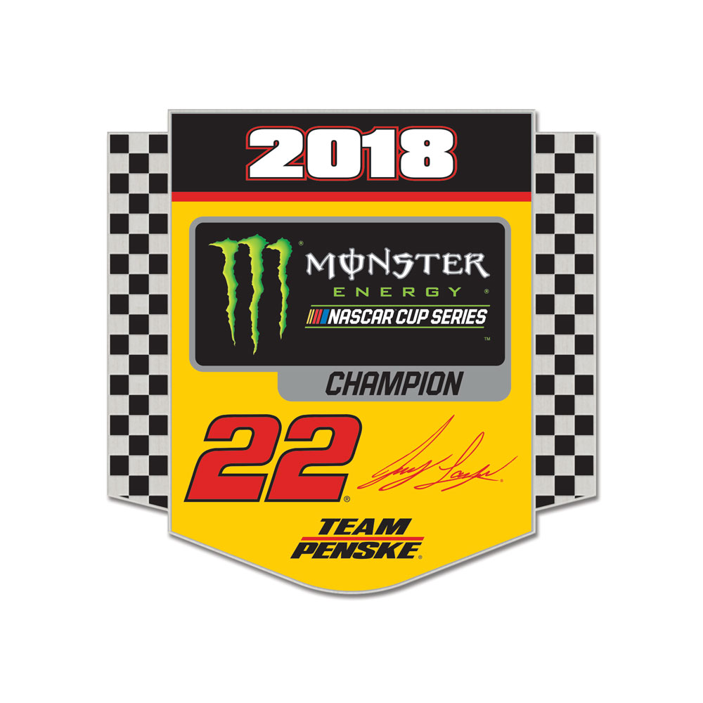 2018 Joey Logano Monster Energy Nascar Cup Champion hatpin