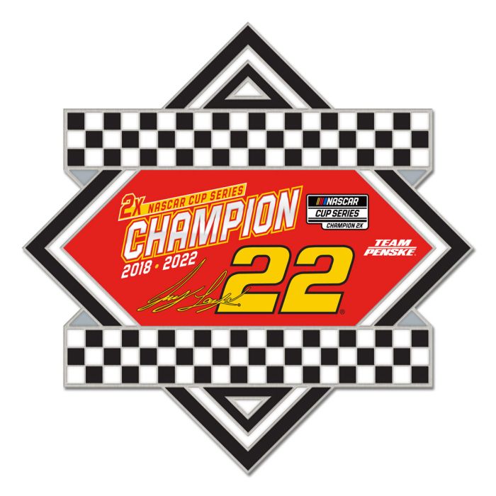 2022 Joey Lagano NASCAR Cup Champion square collectors pin