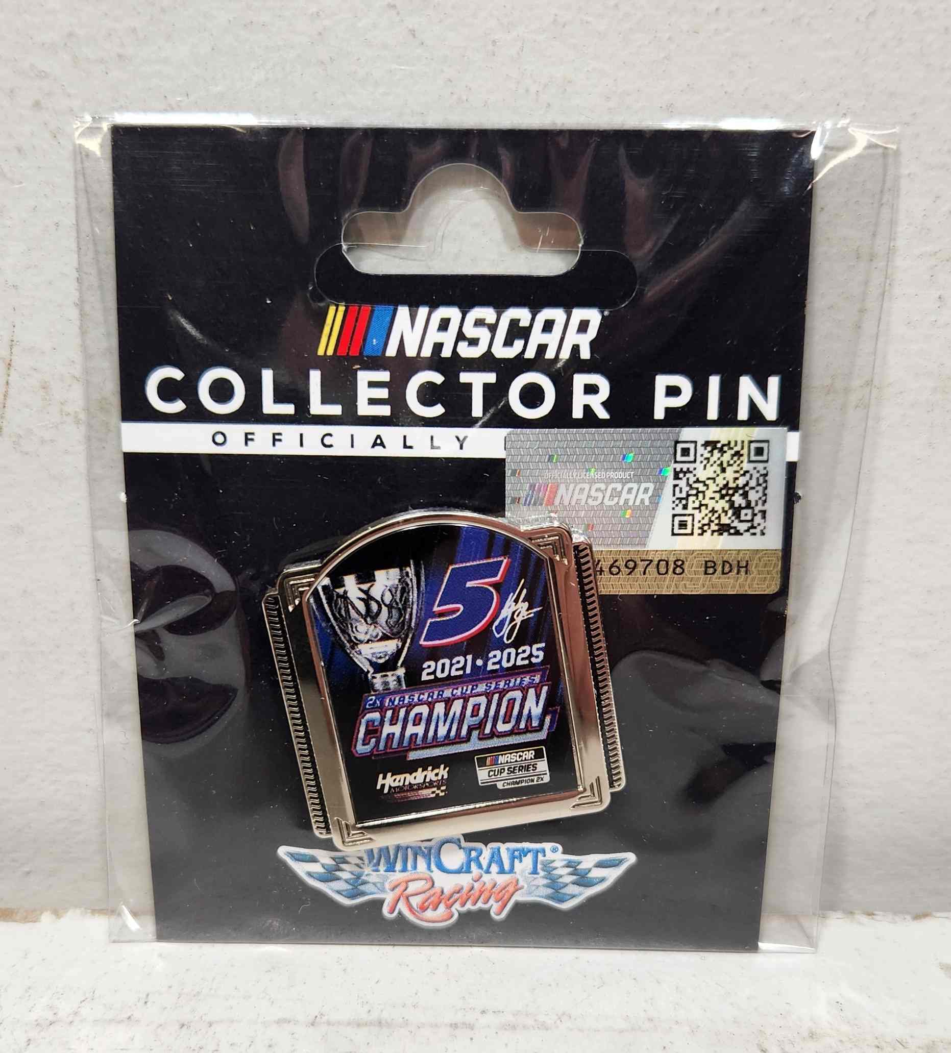 2025 Kyle Larson HendrickCars.com "Nascar Cup Champion" Collector Pin