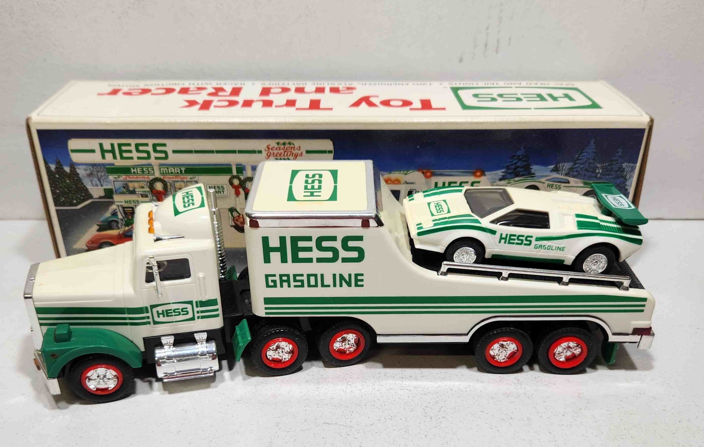 1991 Hess car carrier with race car