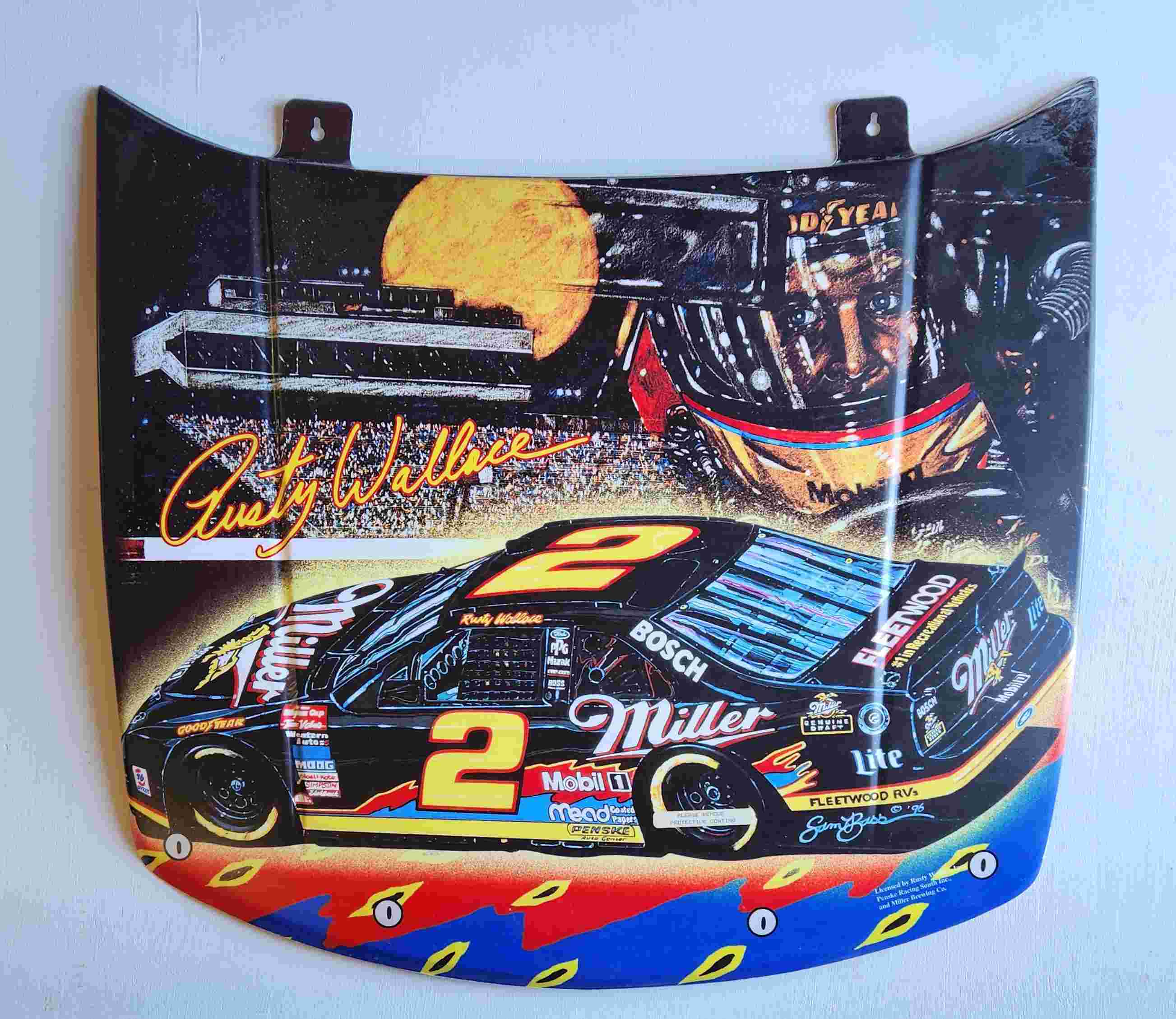 1996 Rusty Wallace 1/4th Miller "Splash" metal hood
