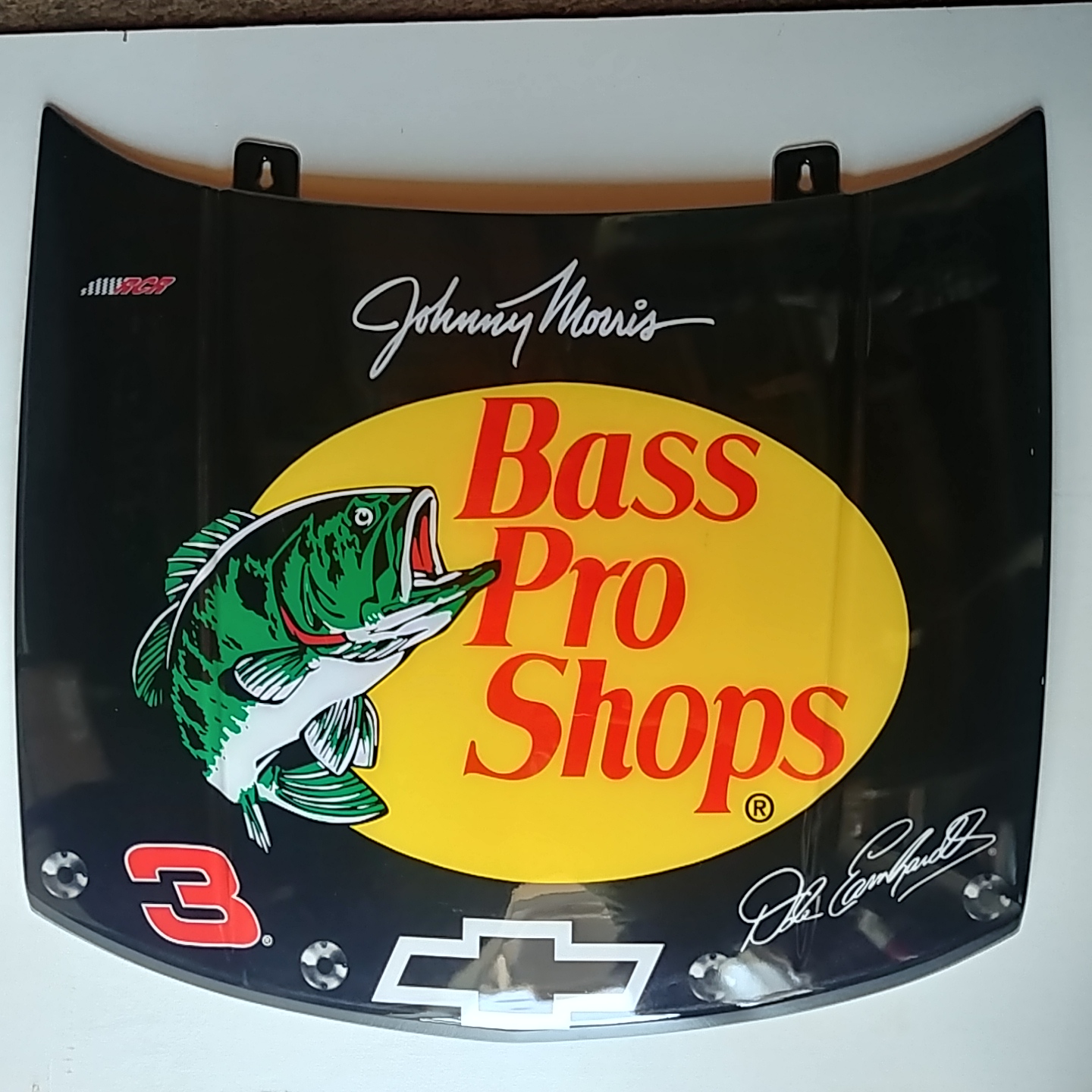 1998 Dale Earnhardt 1/2 Bass Pro Shops plastic hood
