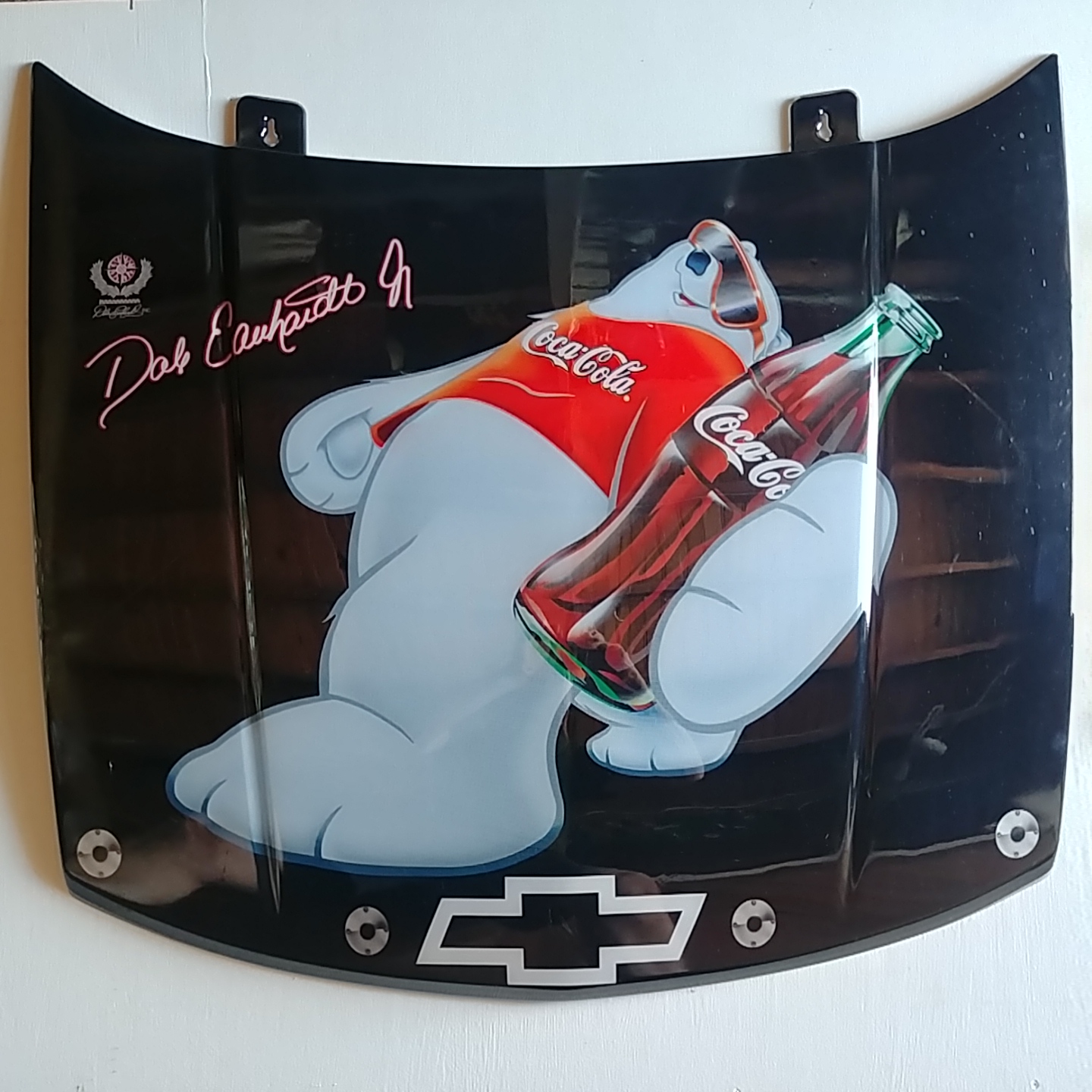 1998 Dale Earnhardt Jr 1/2 Coca Cola Polar Bear plastic hood