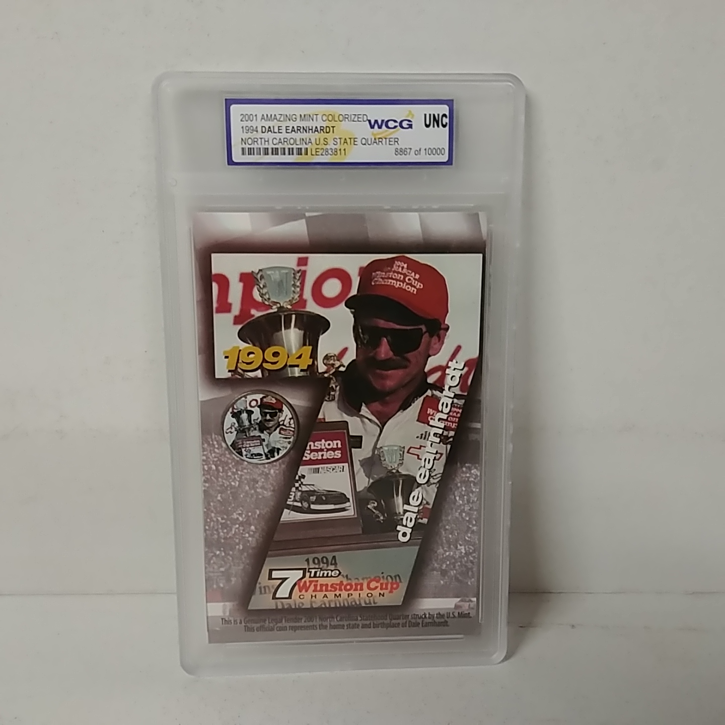 2001 Dale Earnhardt Card and Quarter 1994 7 Time Champion 