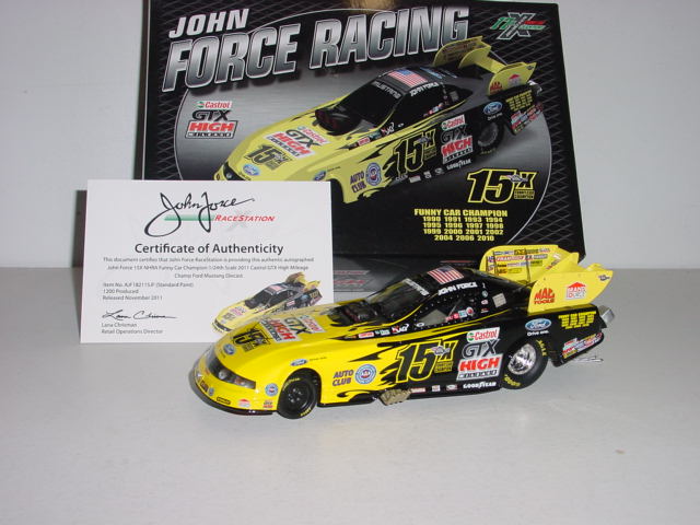 2010 John Force 1/24th Castrol GTX "15 Time Champion" "Autographed" funny car