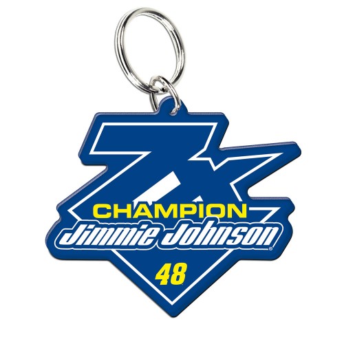 2016 Jimmie Johnson Lowe's 7-Time Champion Acrylic Key Ring Prem-Mirrored 