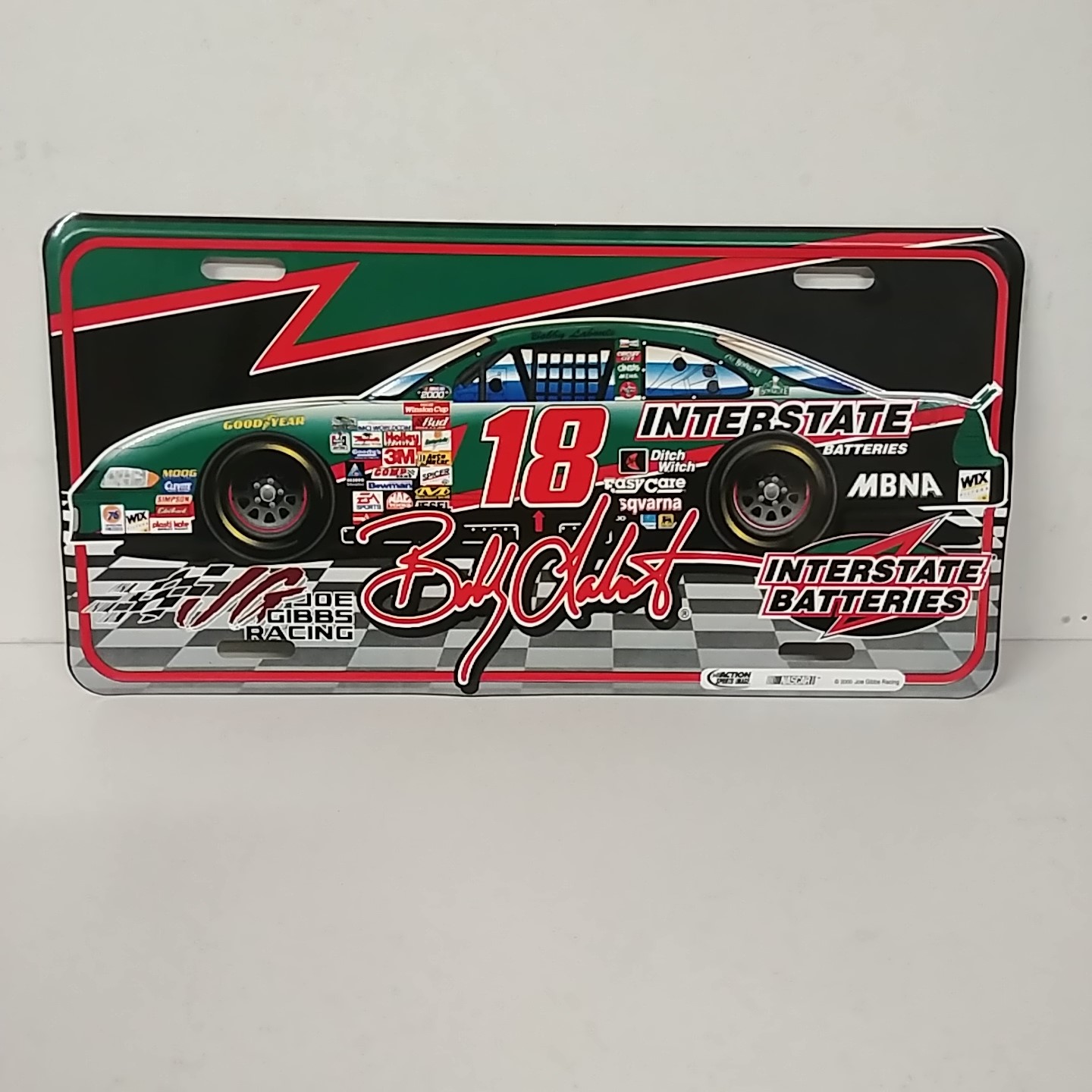 2000 Bobby Labonte Interstate Batteries metal license