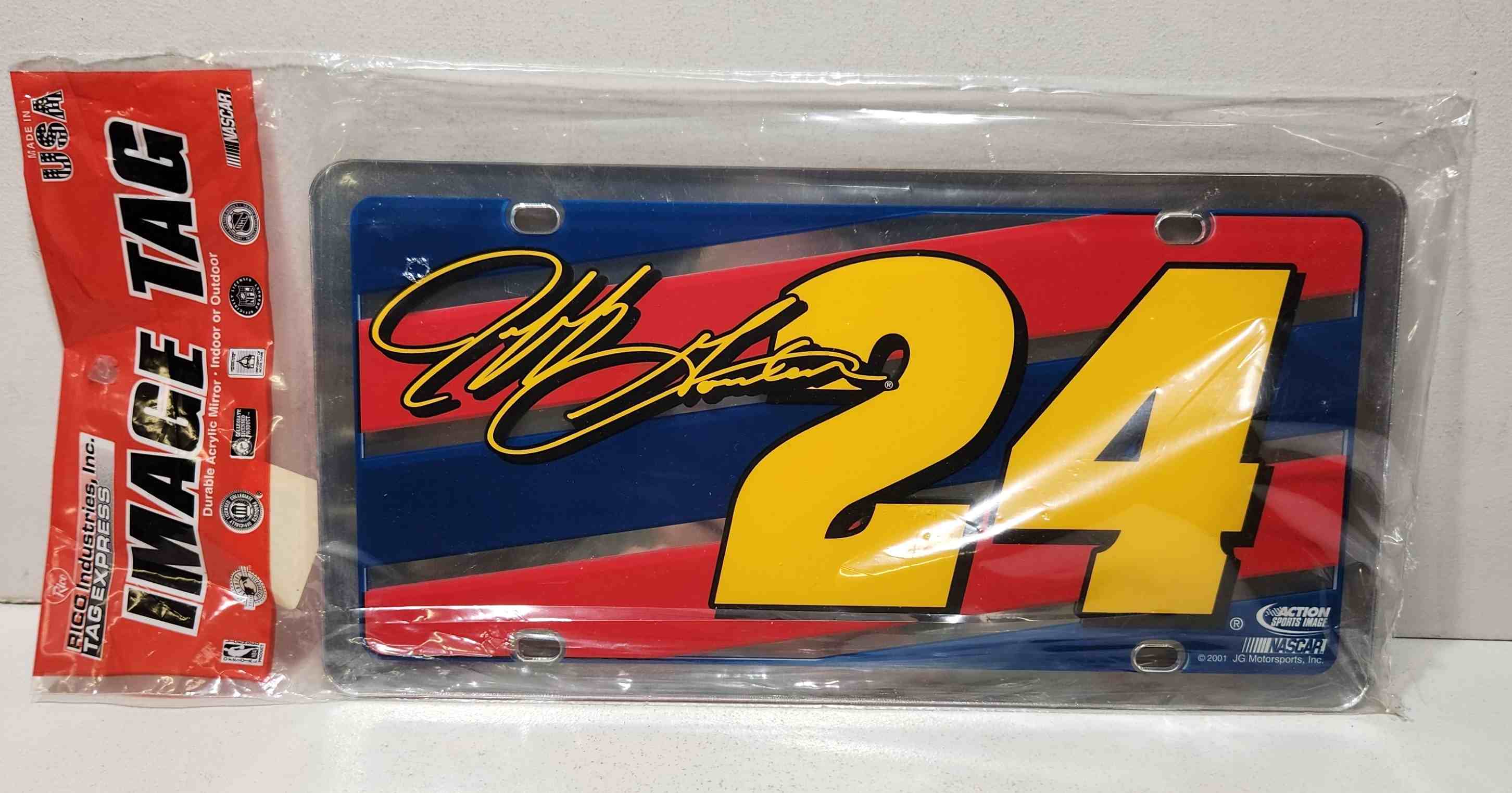 2001 Jeff Gordon Acrylic Laser License Plate