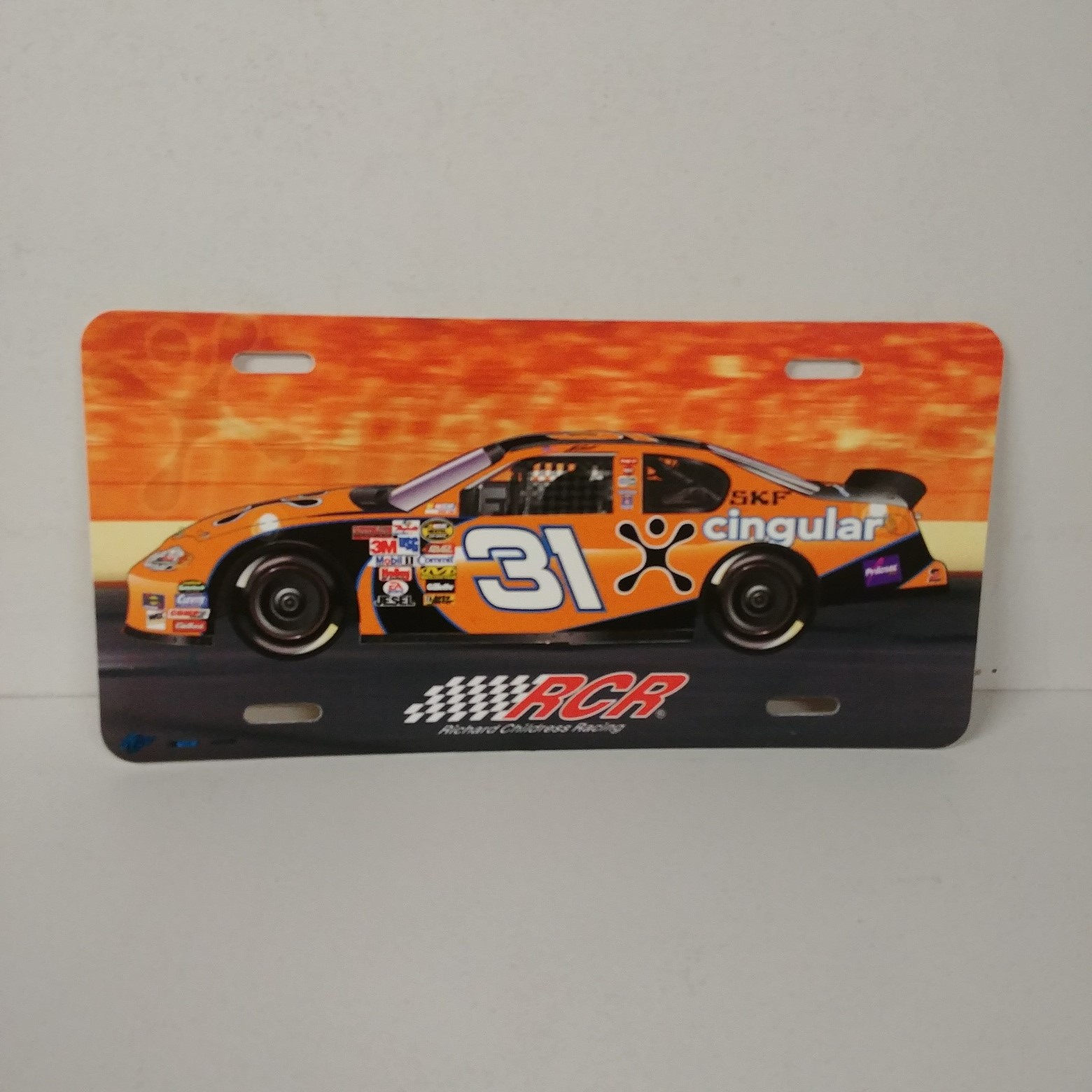 2004 Robby Gordon Cingular plastic license plate