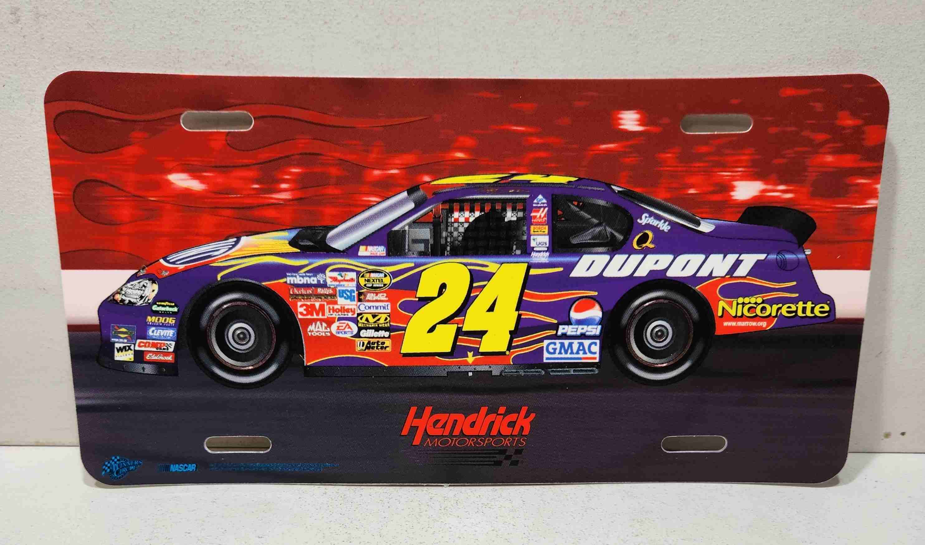 2006 Jeff Gordon Dupont poly license plate