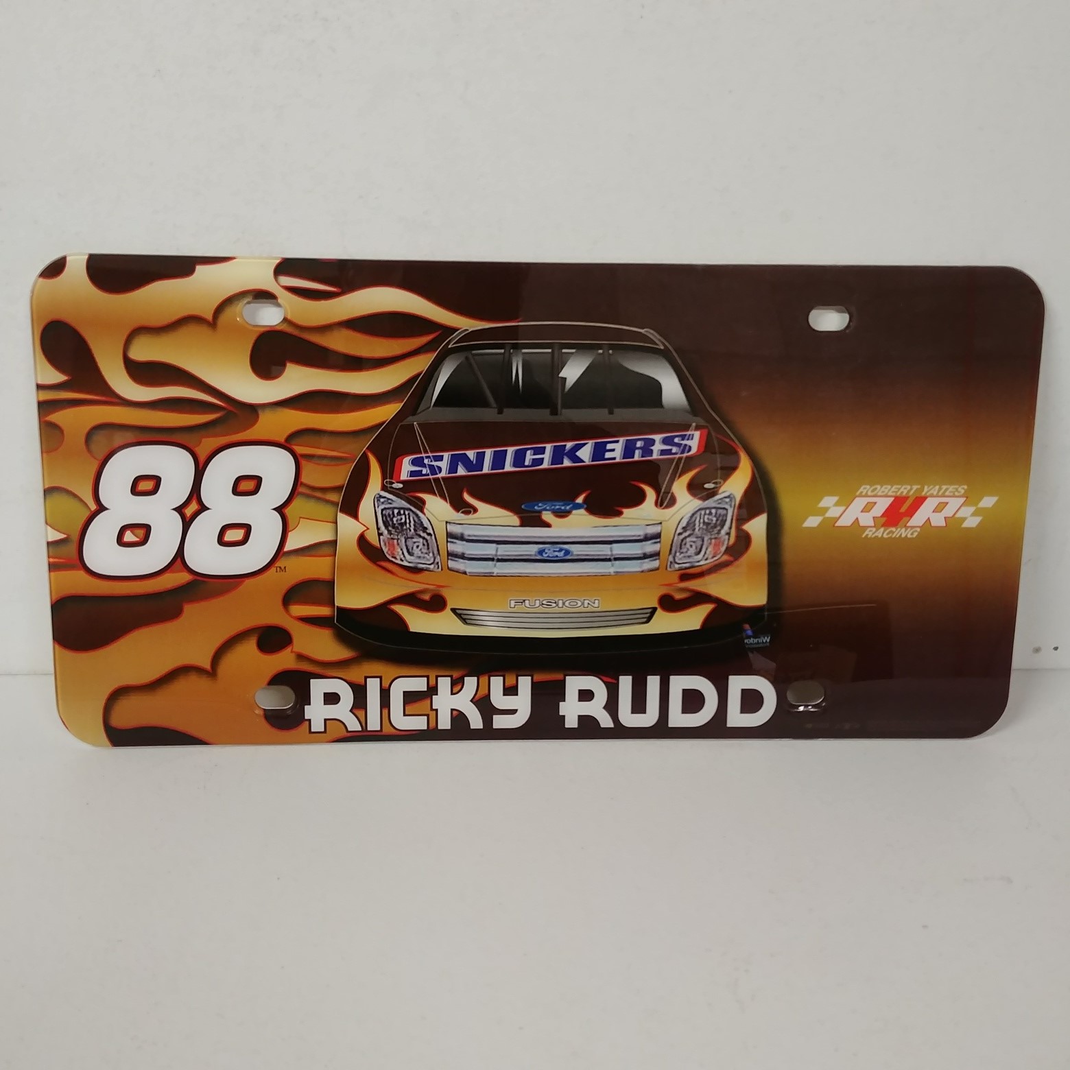 2007 Ricky Rudd Snickers plastic license plate