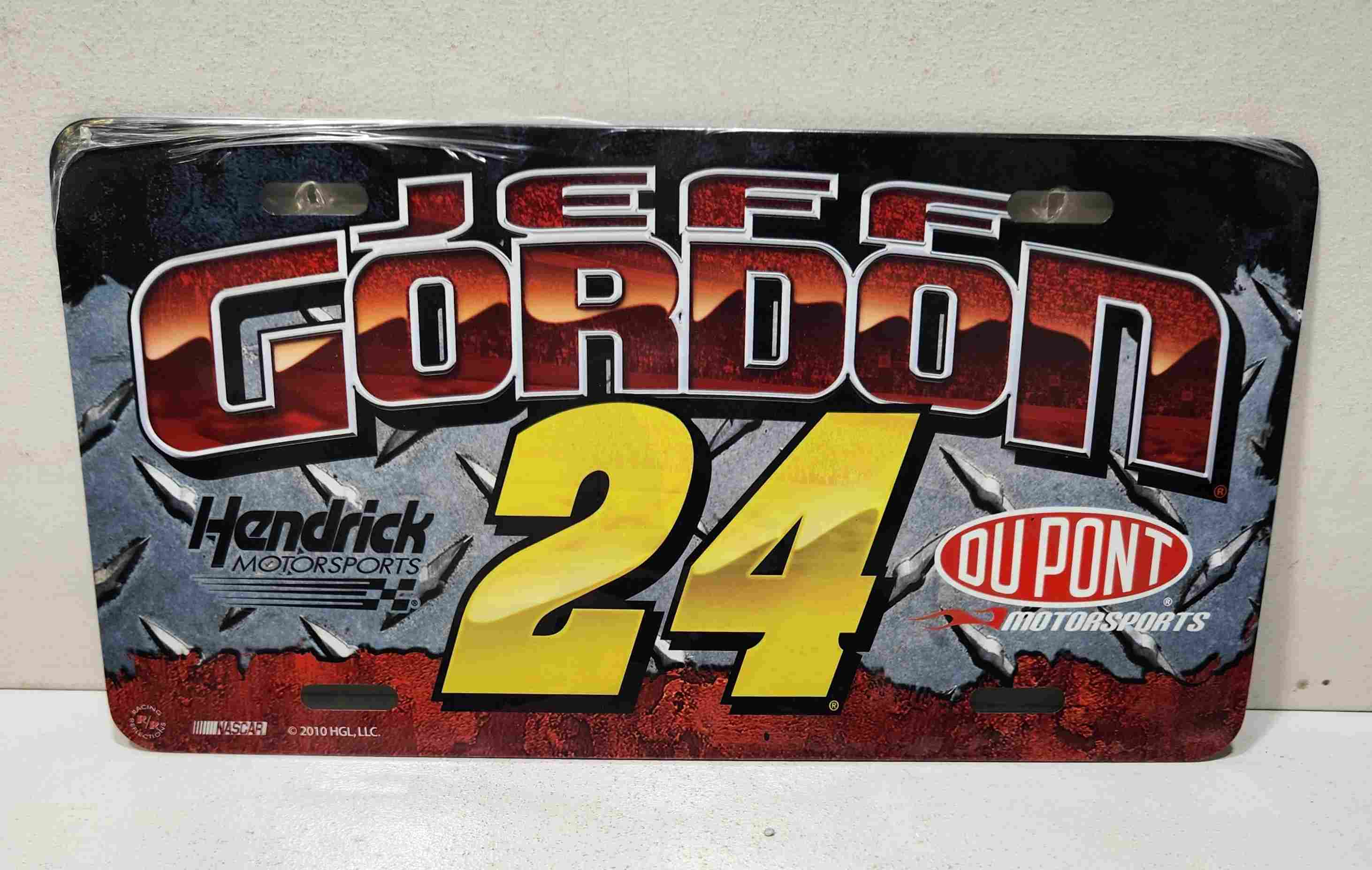 2010 Jeff Gordon Dupont Metal License Plate by Racing Reflections