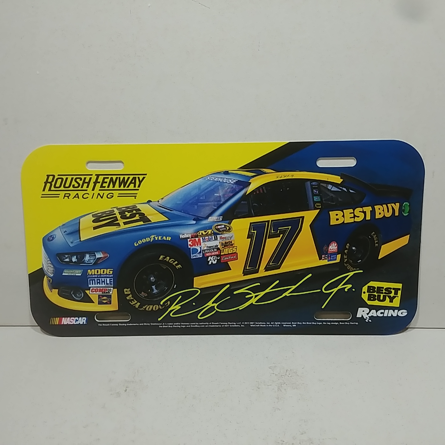 2013 Ricky Stenhouse Jr Best Buy plastic license plate