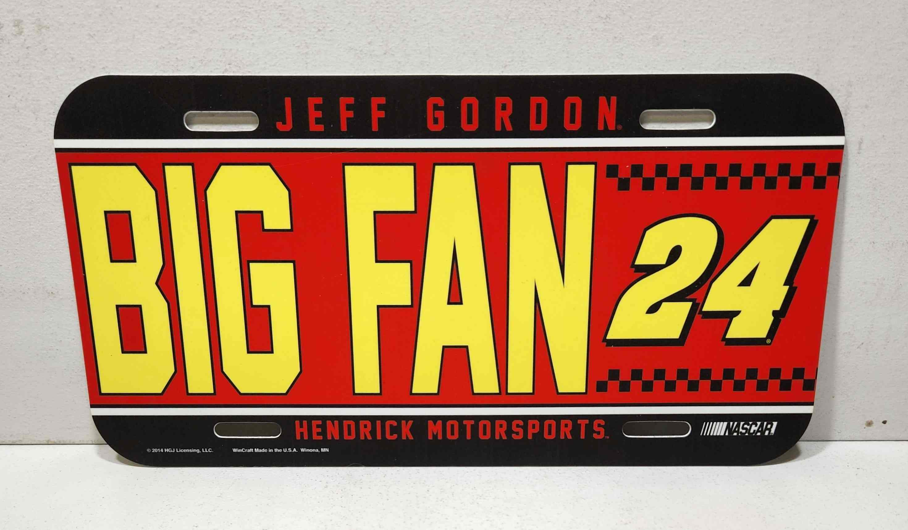 2014 Jeff Gordon "Big Fan" License Plate by Wincraft