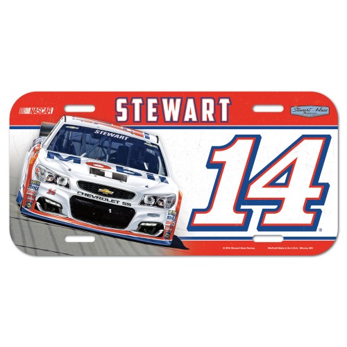 2016 Tony Stewart Mobil1 plastic license plate