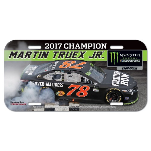 2017 Martin Truex Jr Monster Energy Cup Champion plastic license plate