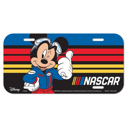 2019 Mickey NASCAR plastic license plate